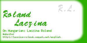 roland laczina business card